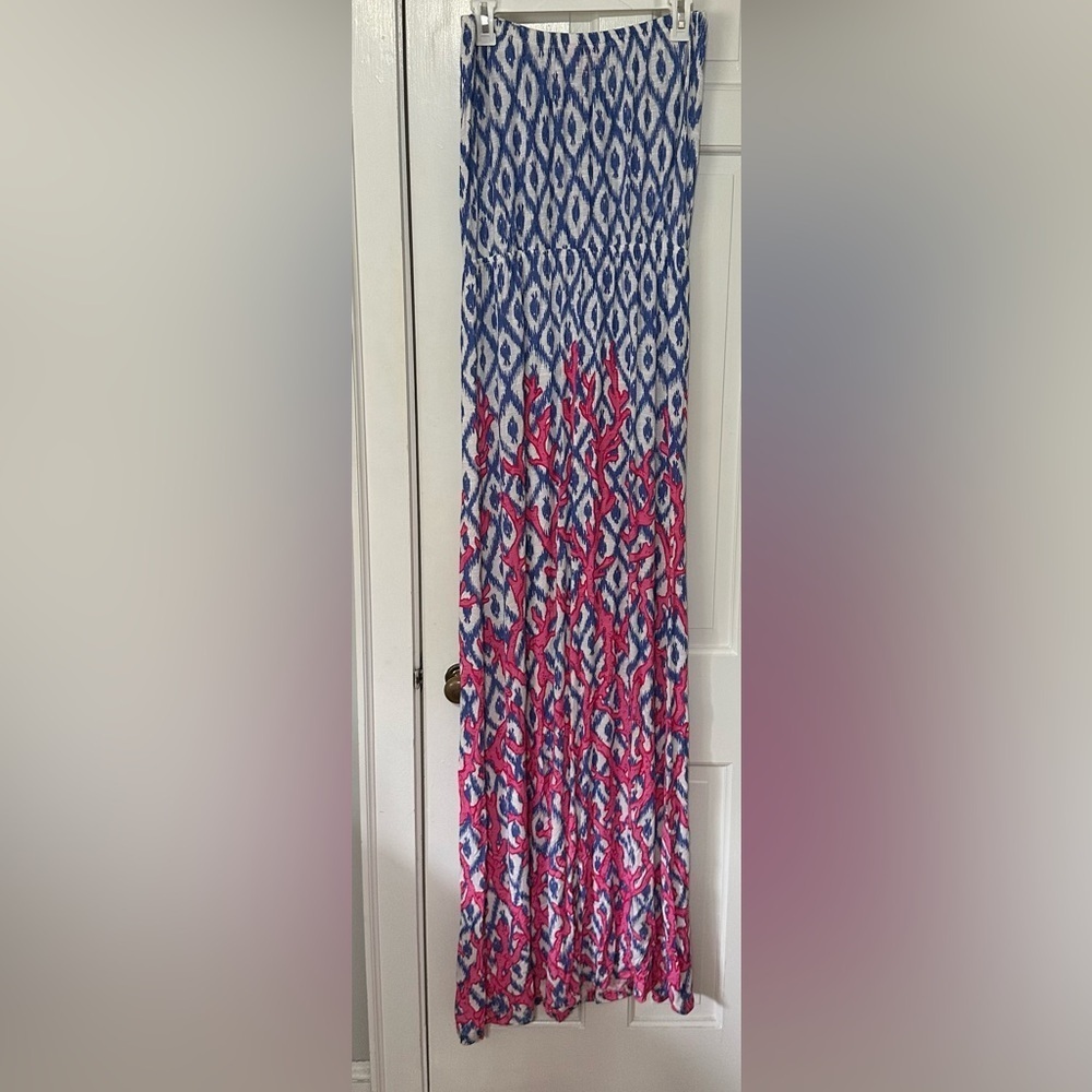 Lilly Pulitzer Marlisa Strapless Printed Maxi Dress size medium